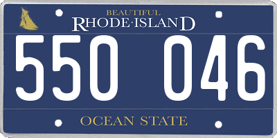 RI license plate 550046