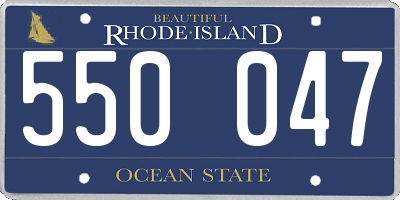 RI license plate 550047