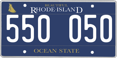 RI license plate 550050