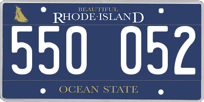 RI license plate 550052