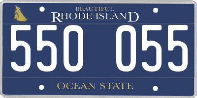 RI license plate 550055
