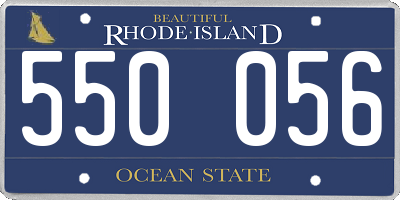 RI license plate 550056