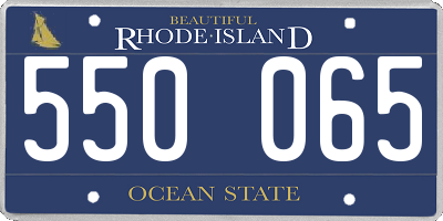 RI license plate 550065