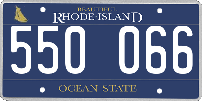 RI license plate 550066