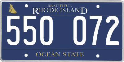 RI license plate 550072