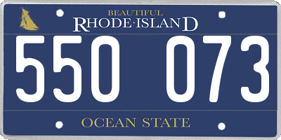 RI license plate 550073