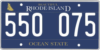 RI license plate 550075