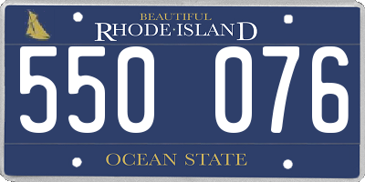 RI license plate 550076