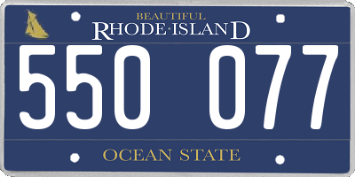 RI license plate 550077