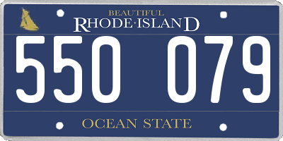 RI license plate 550079
