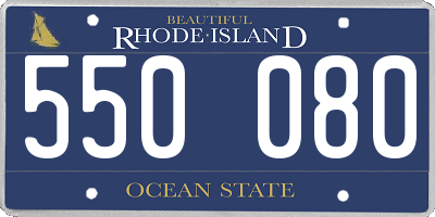 RI license plate 550080