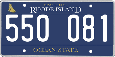 RI license plate 550081