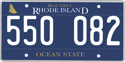 RI license plate 550082