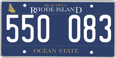 RI license plate 550083