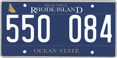 RI license plate 550084
