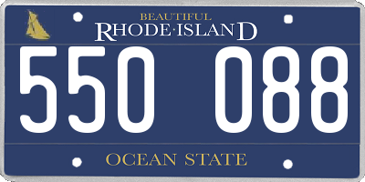 RI license plate 550088