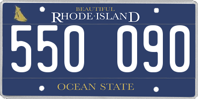 RI license plate 550090