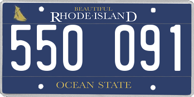 RI license plate 550091