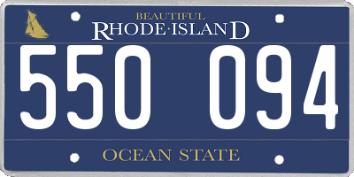 RI license plate 550094