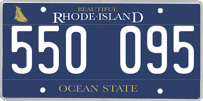 RI license plate 550095
