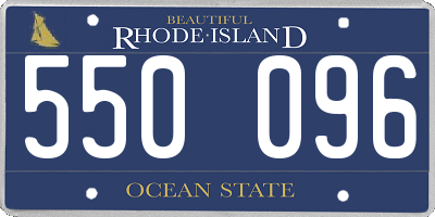 RI license plate 550096
