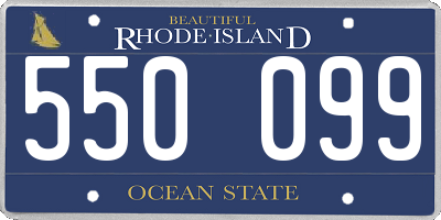 RI license plate 550099