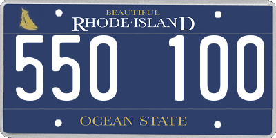 RI license plate 550100