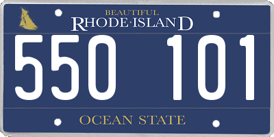 RI license plate 550101