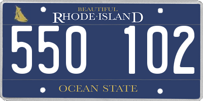 RI license plate 550102