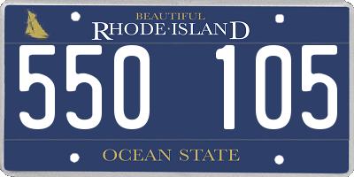 RI license plate 550105