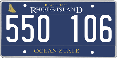 RI license plate 550106