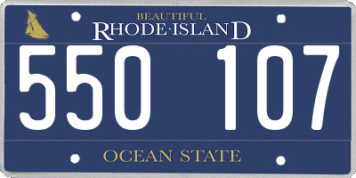RI license plate 550107