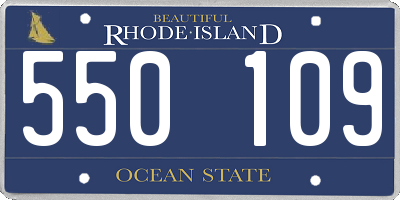 RI license plate 550109