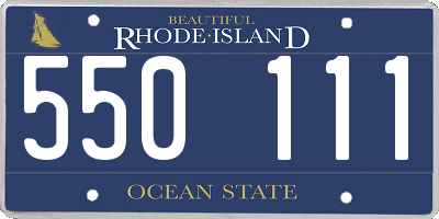 RI license plate 550111