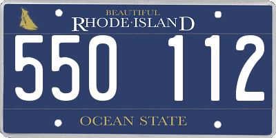 RI license plate 550112