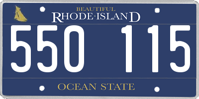 RI license plate 550115