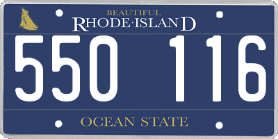 RI license plate 550116