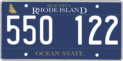 RI license plate 550122