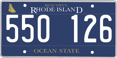 RI license plate 550126