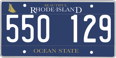 RI license plate 550129