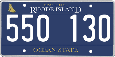 RI license plate 550130