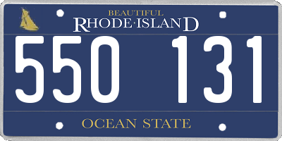 RI license plate 550131