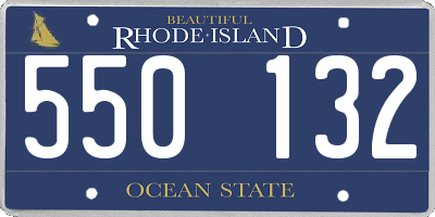 RI license plate 550132