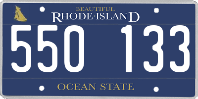 RI license plate 550133
