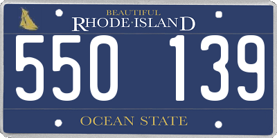 RI license plate 550139