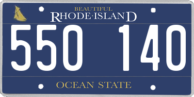RI license plate 550140