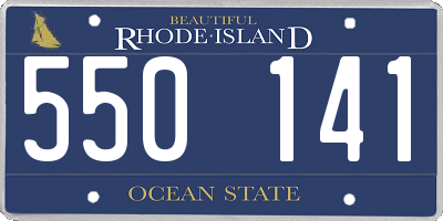 RI license plate 550141
