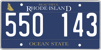RI license plate 550143