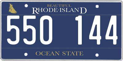 RI license plate 550144