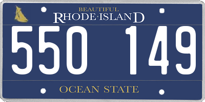 RI license plate 550149